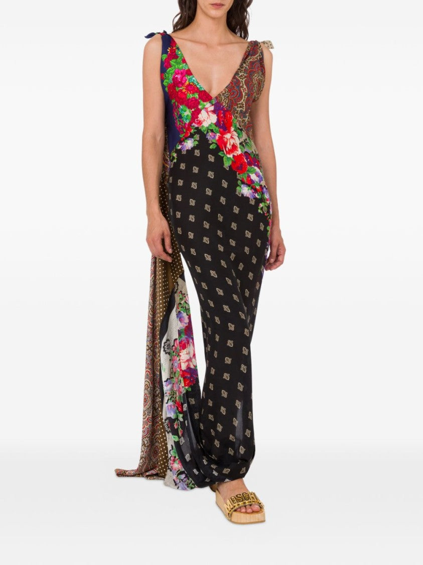 Moschino Multicolour Silk And Nylon Slip Dress