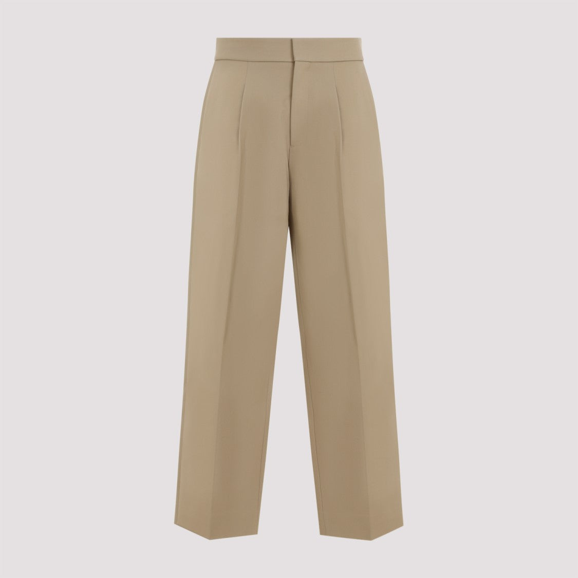 Fear Of God Single Pleat Relaxed Beige Wool Trousers
