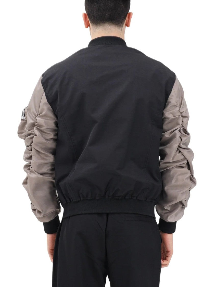 Yes London Black Cotton Bomber Jacket