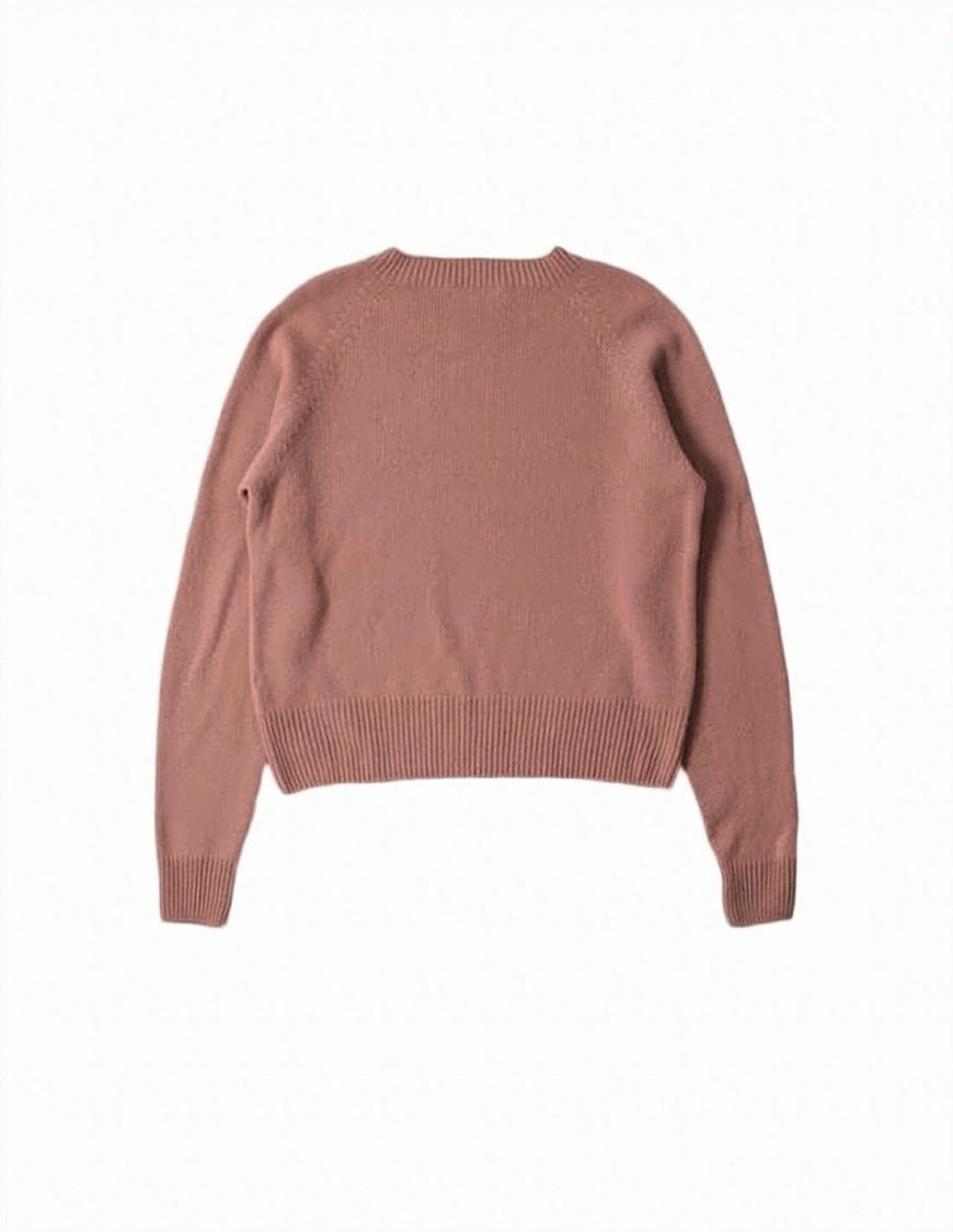 Margaret Howell Cropped Sweater With Merino Wool And Cashmere Blend