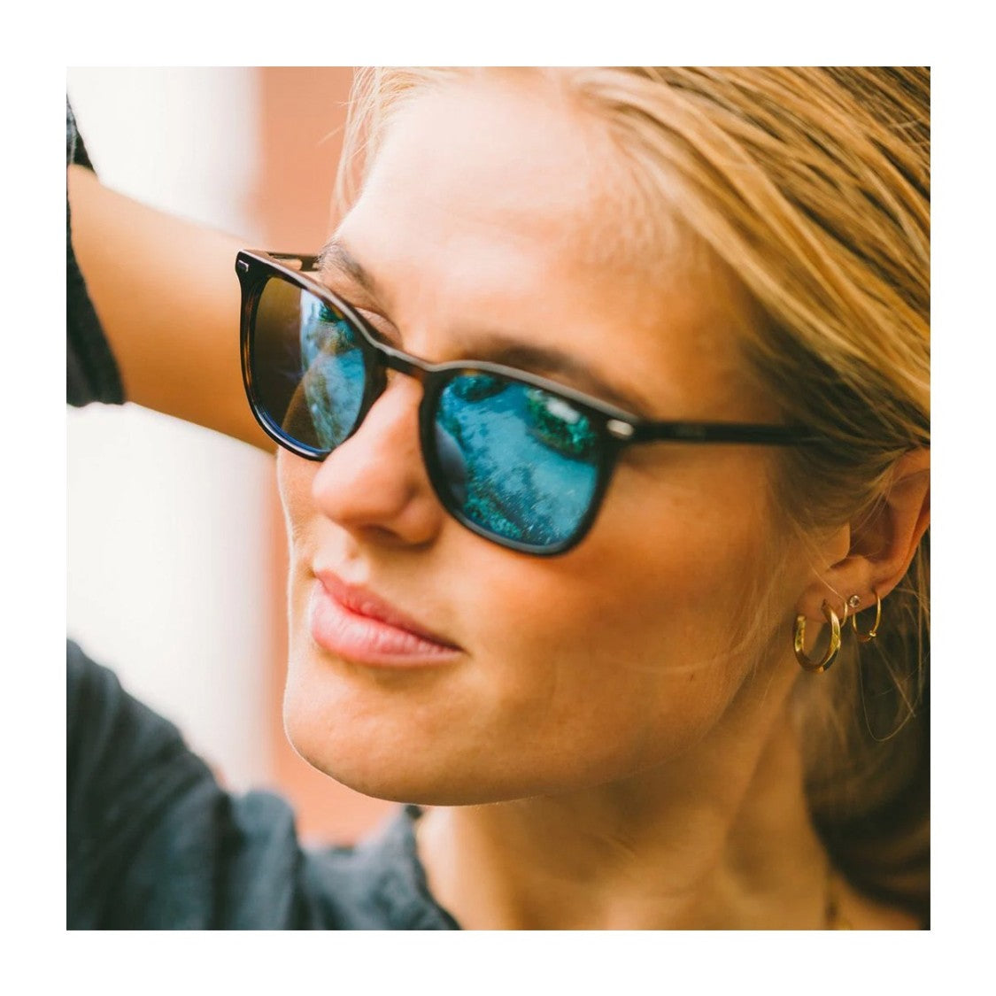 Revo Blue Watson Re1129 Acetate Square Sunglasses