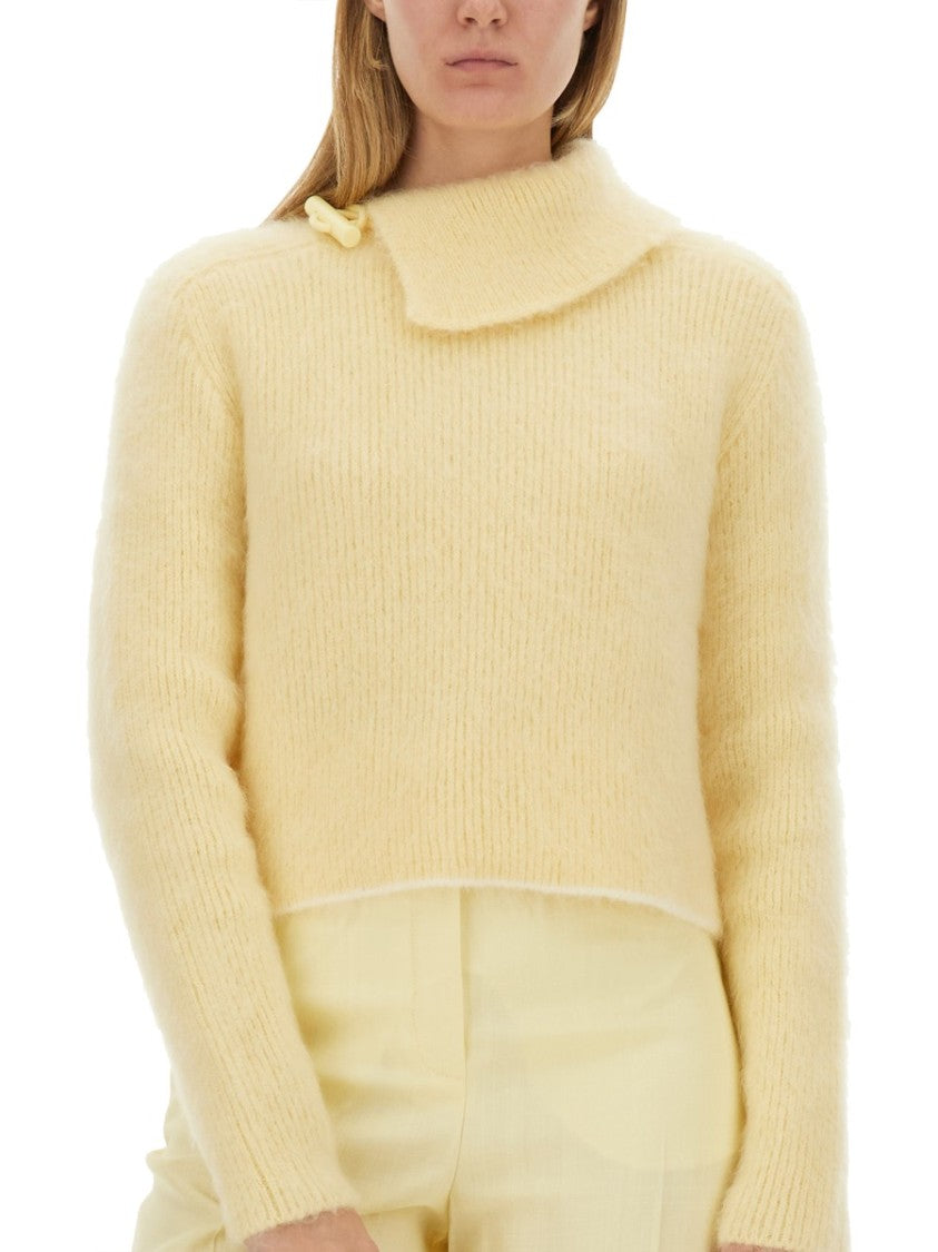 Jacquemus Jersey Cropped Knit Sweater