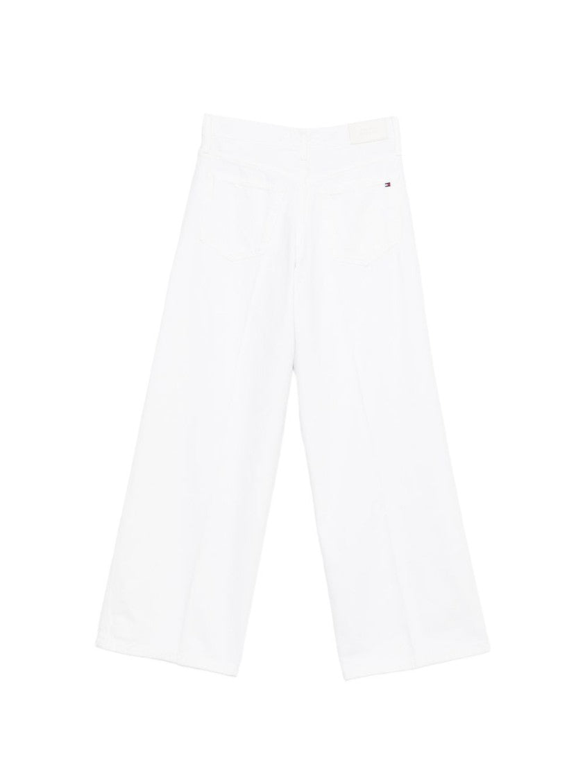 Tommy Hilfiger White Patch Pockets Cotton Jeans