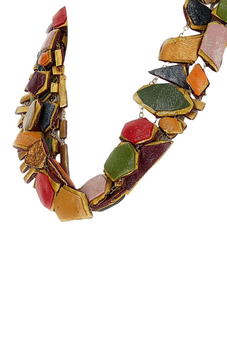 Gfw Handmade Bohemian Necklace With Earthy Tones