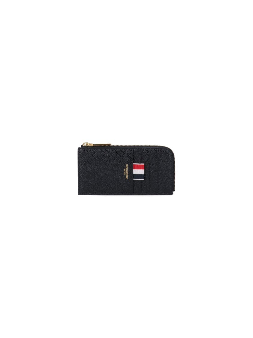 Thom Browne Logo Zip Wallet – Black