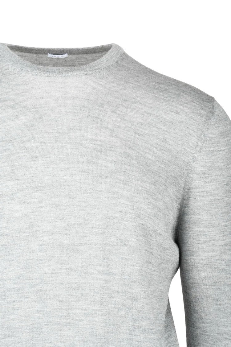 Malo Cashmere Crewneck Sweater - Light Grey
