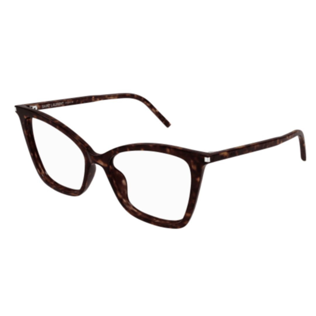 Saint Laurent Sl 386 Tortoiseshell Oversized Cat-Eye Eyeglasses