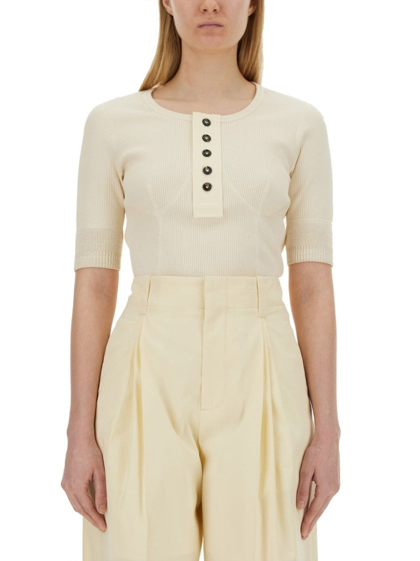 Bottega Veneta Fitted Jersey T-Shirt In Soft Cotton Blend
