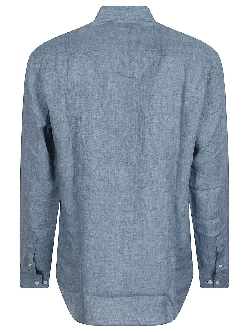 Orlebar Brown Button-Down Linen Shirt With Textured Finish