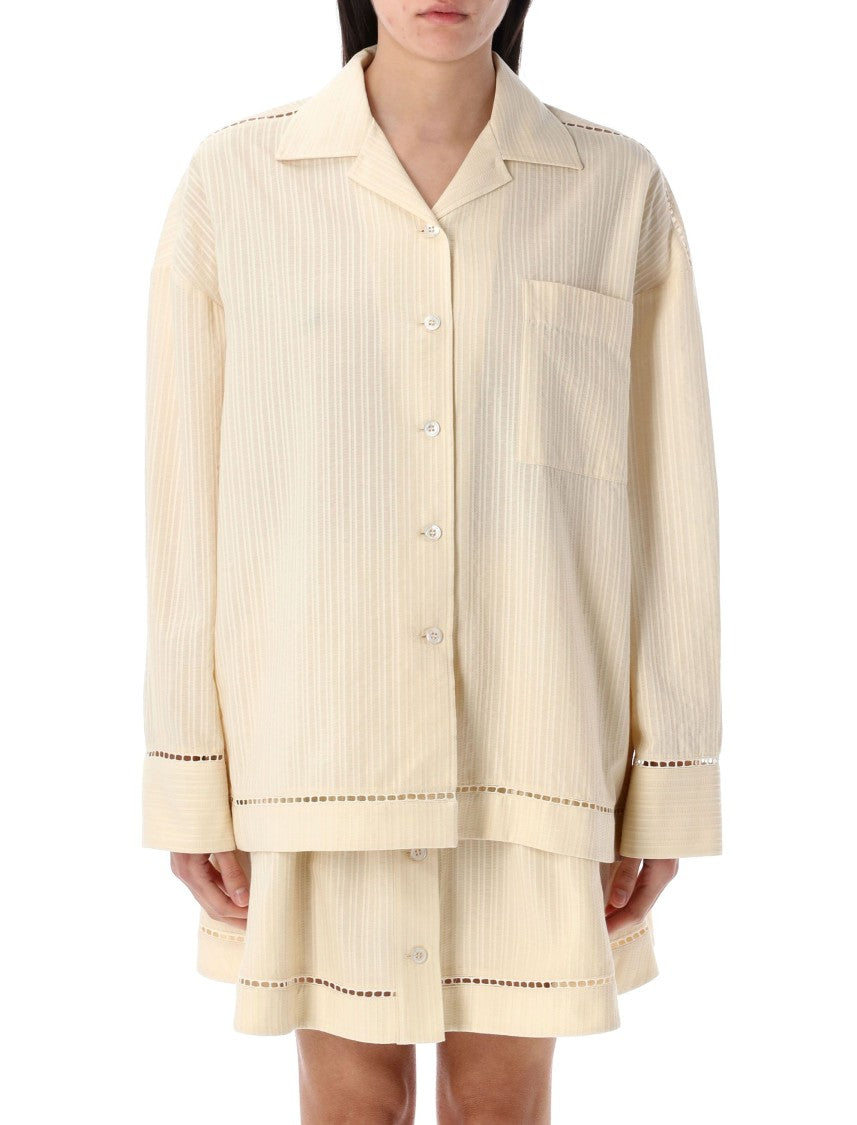 Golden Goose Boxy Cream Blouse