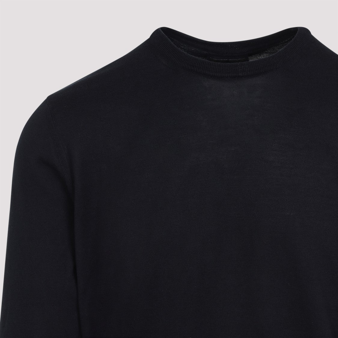 Giorgio Armani Navy-Blue Silk Sweater