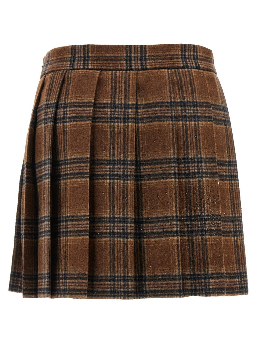 Giuseppe Di Morabito Pleated Tartan Skirt
