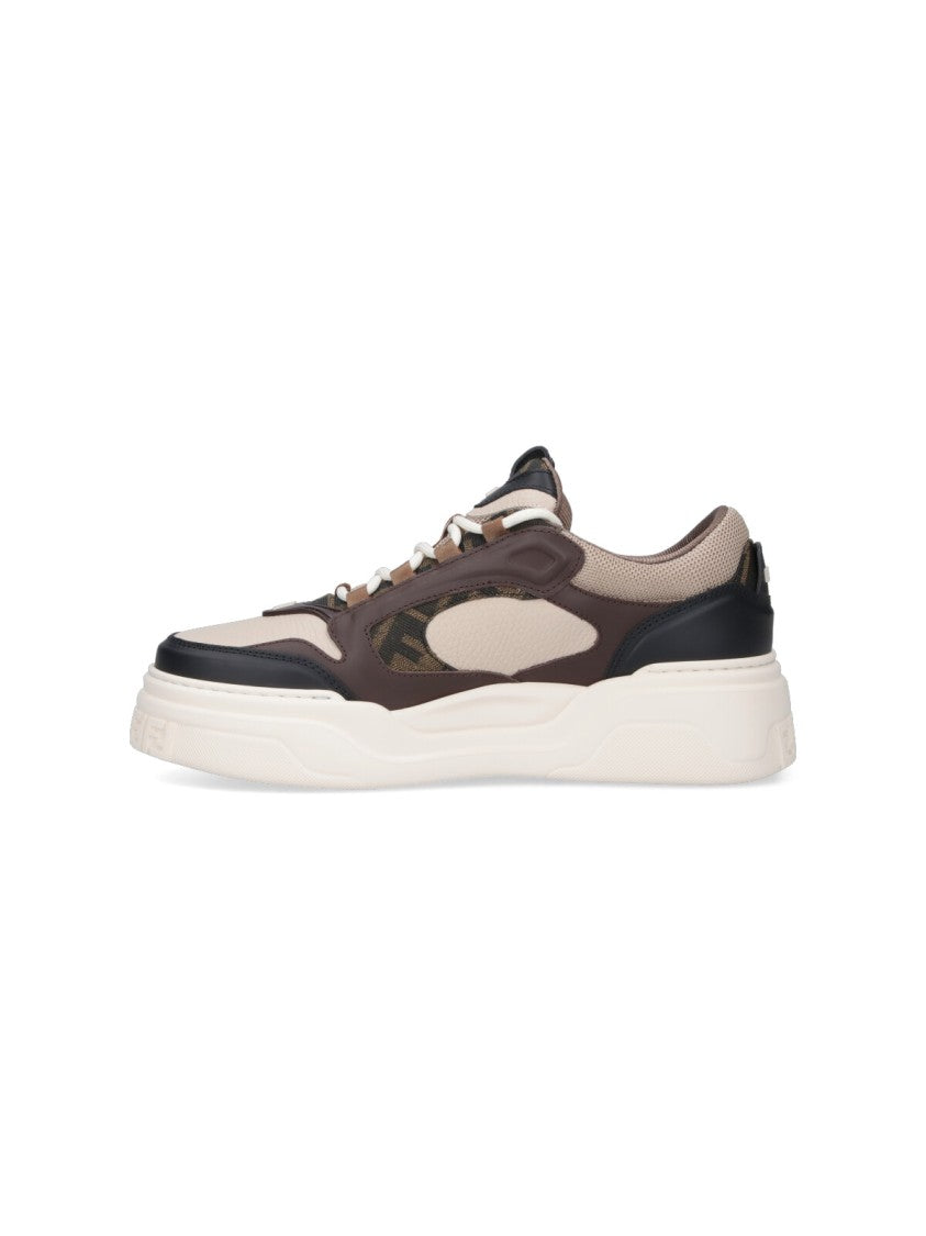 Fendi Brown Force Calf Leather Sneakers