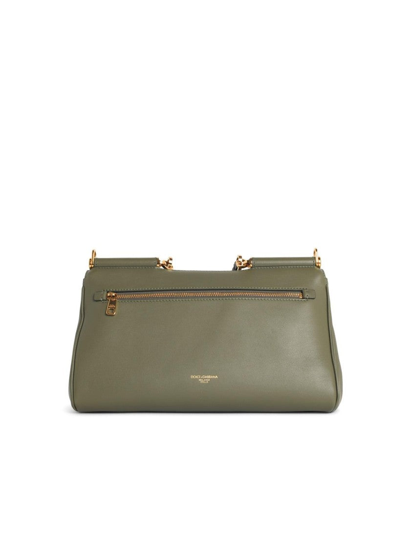 Dolce & Gabbana Ìmy Sicilyì Medium Handbag In Green Leather