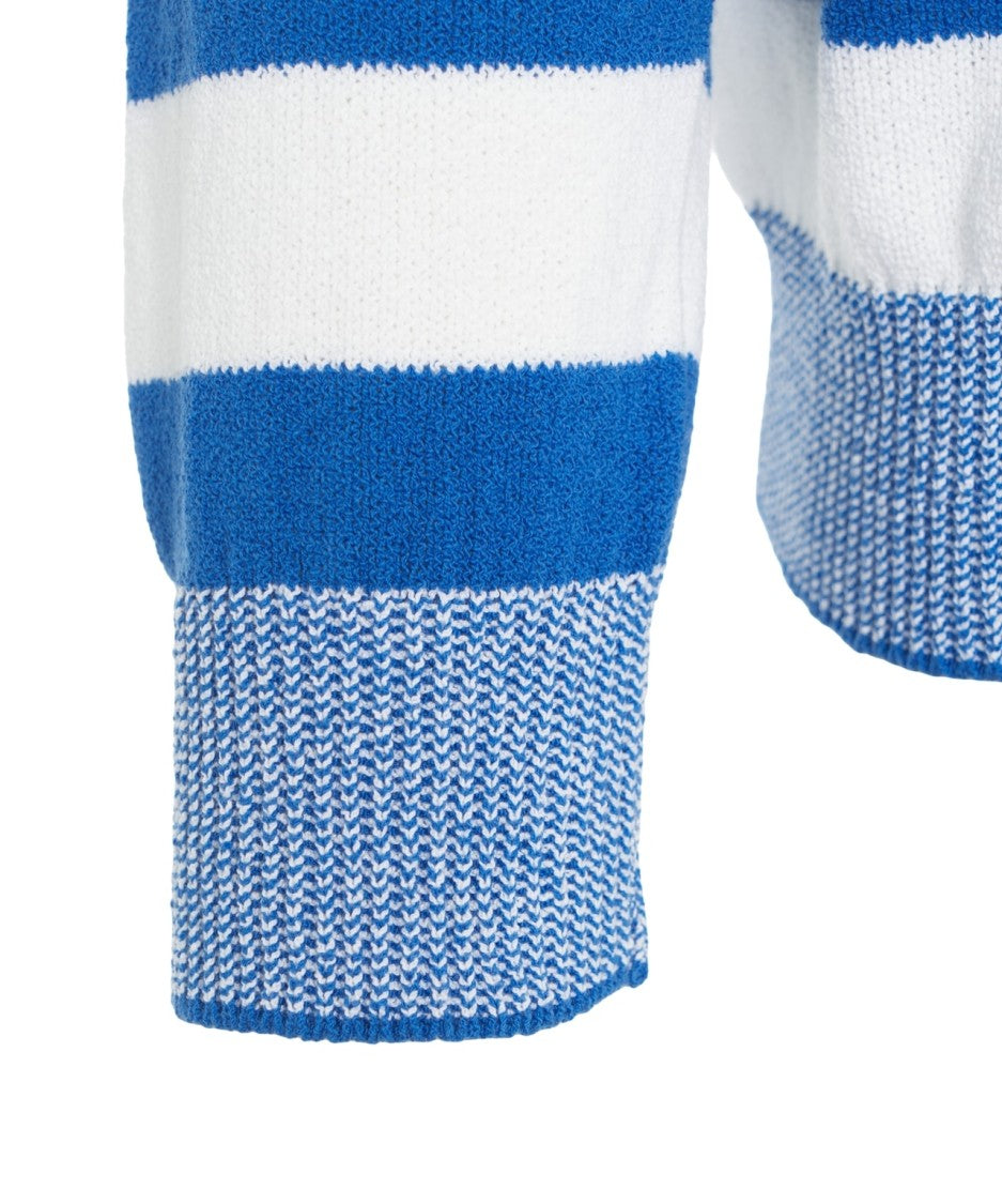 Amaranto V-Neck Classic Striped Cardigan