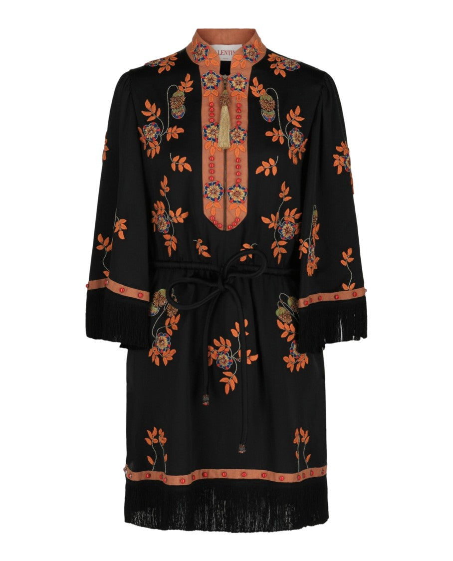 Valentino Embroidered Knee-Length Dress