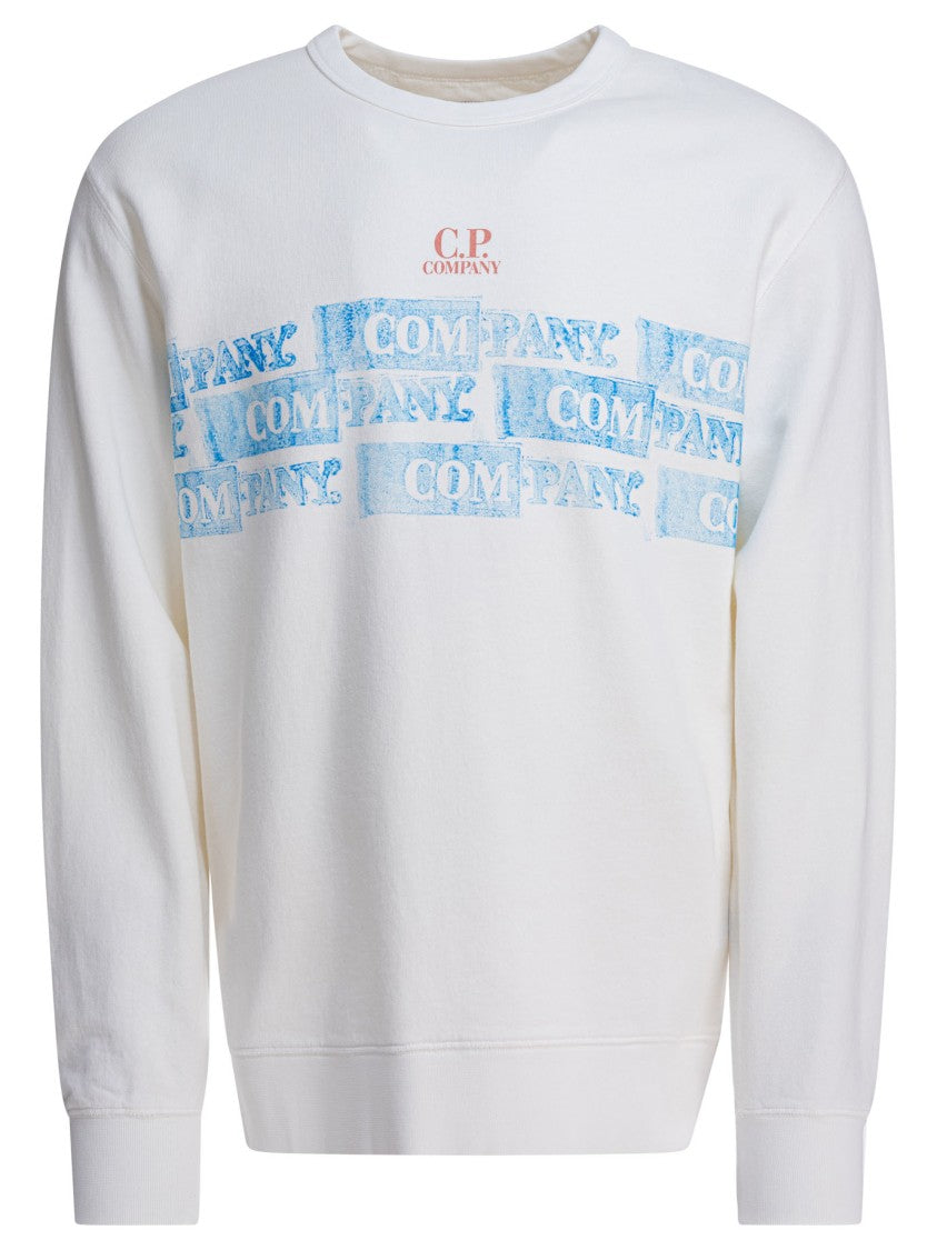 C.P. Company Crewneck Sweatshirt With Distinctive Logo Print