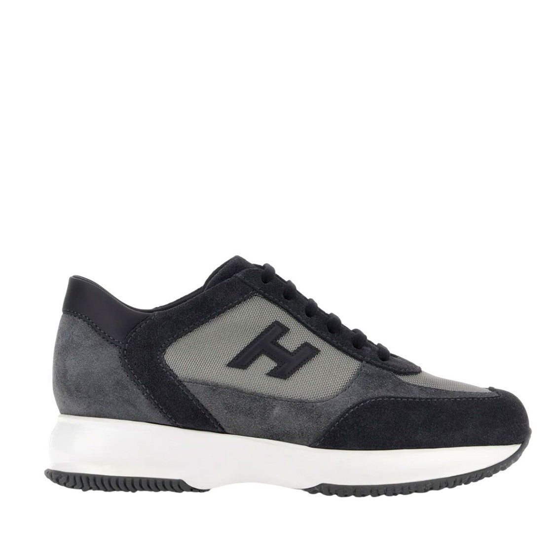 Hogan Dynamic Lace-Up Sneakers With Textured Sole