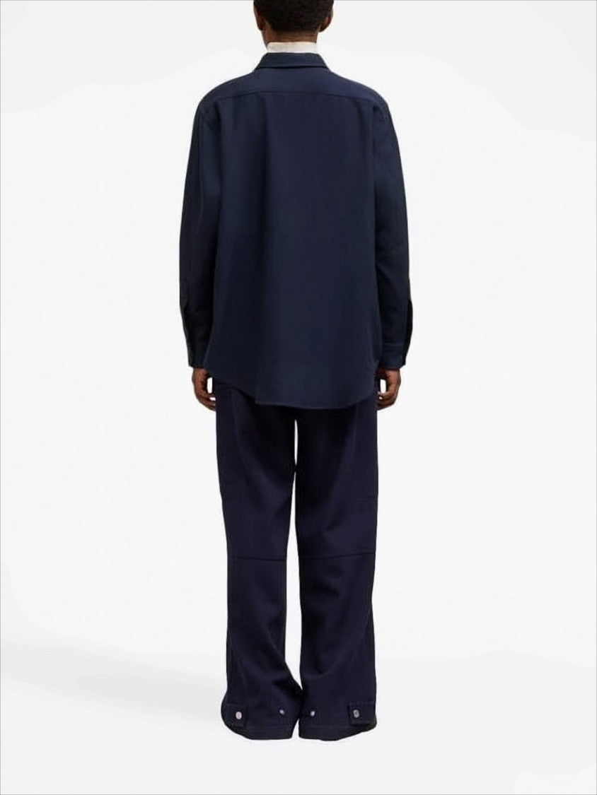Ami Paris Structured Wool Jacket With Classic Collar