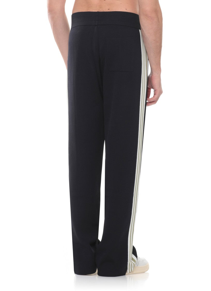 Autry Black Main Viscose Striped Pants