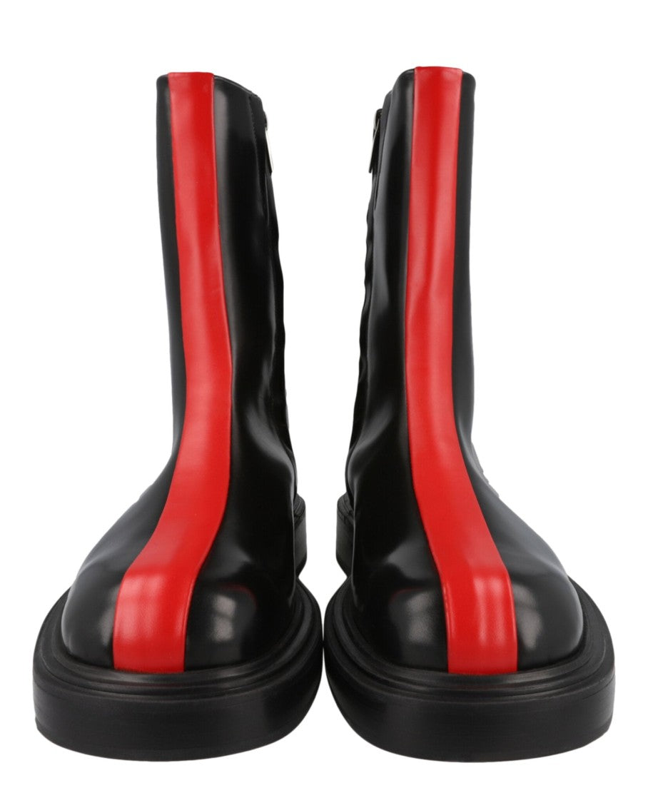 Ferragamo Florentia Contrasting Insert Ankle Boots