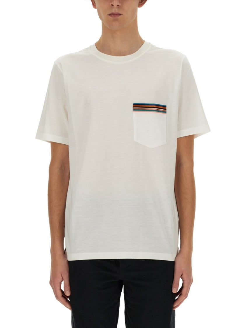Paul Smith Stripes Logo Pocket T-Shirt