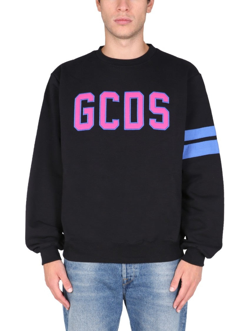 Gcds Logo Embroidered Cotton Sweatshirt