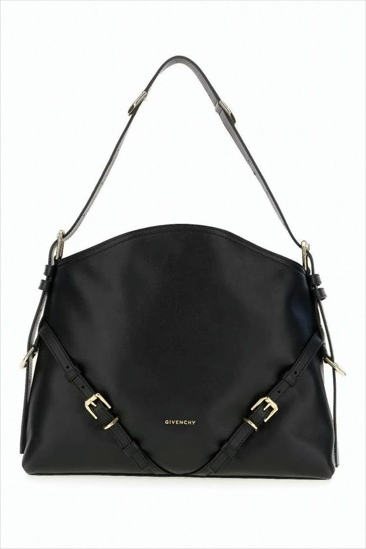 Givenchy Minimalist Black Calf Leather Shoulder Bag