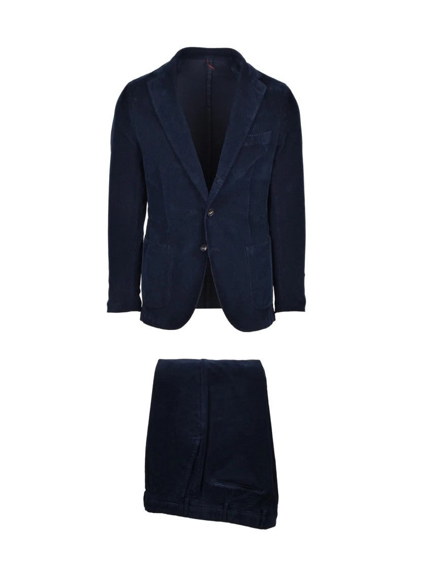 Santaniello To Magenta Velvet Cotton Elastane Suit