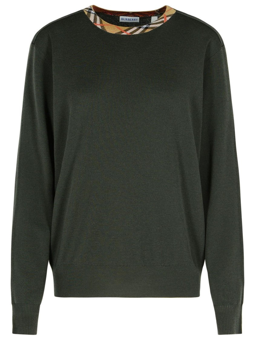 Burberry Michael' Dark Green Wool Sweater