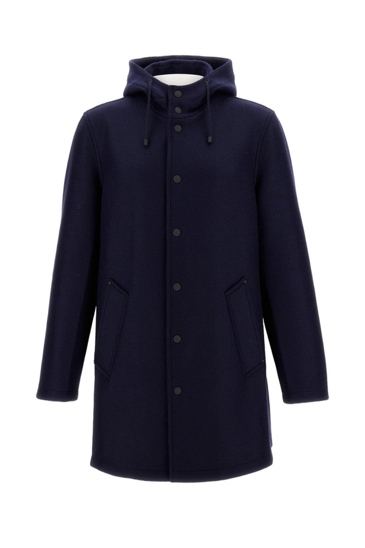 Alpe Piano Structured Blue Coat With Timeless Silhouette