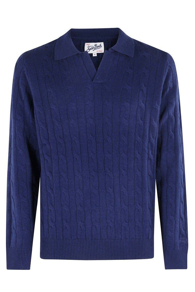 Mc2 Saint Barth Wool Polo Sweater