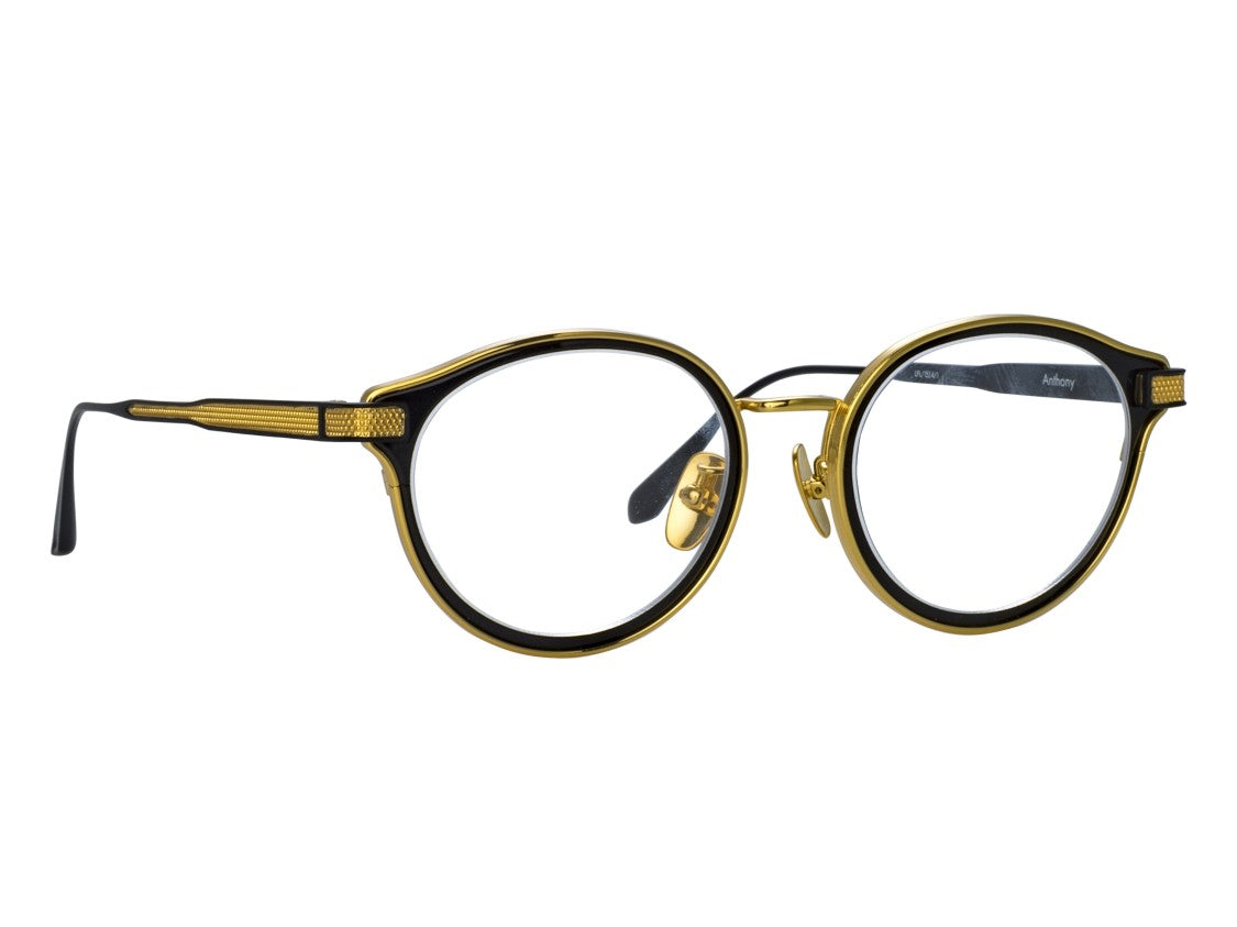 Linda Farrow Gold Lfl1514 Titanium Round Eyeglasses