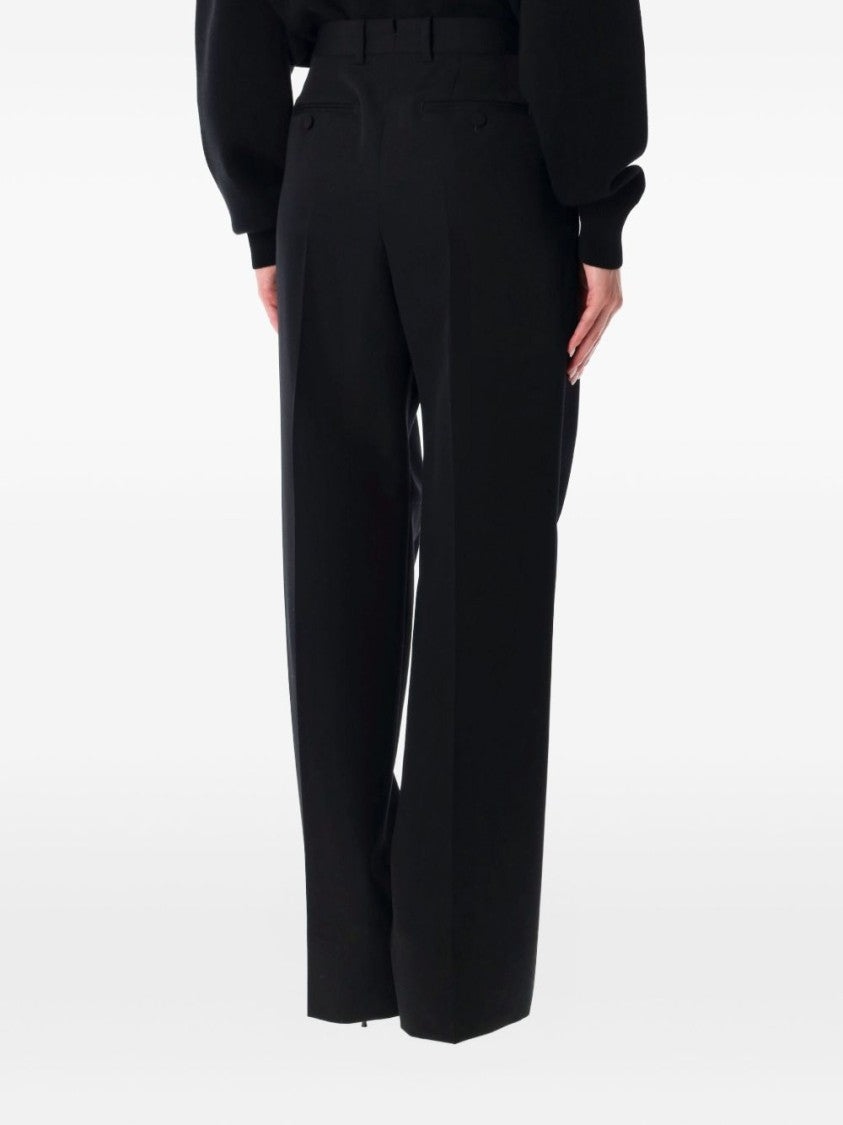 Tom Ford Straight-Leg Black Wool Trousers With Elegant Pleats
