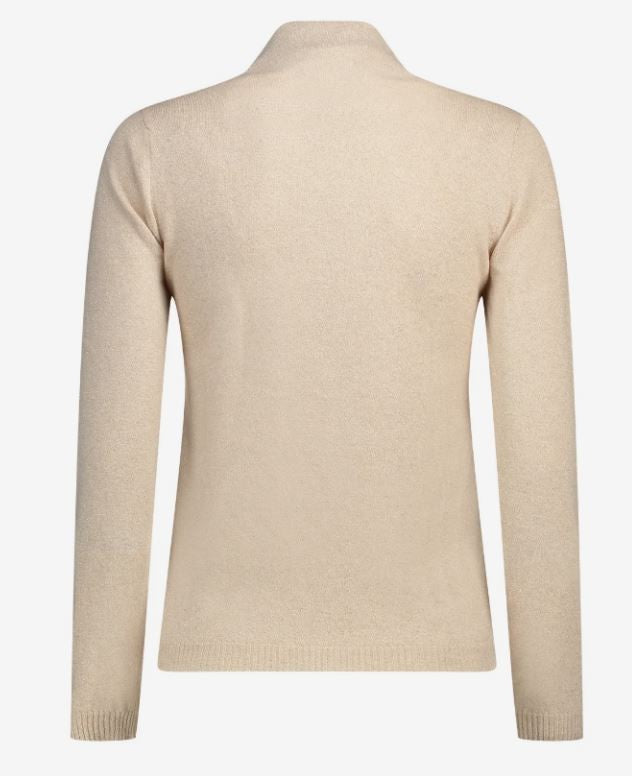 Paolo Fiorillo Capri Ribbed Mock Neck Cashmere-Wool Sweater