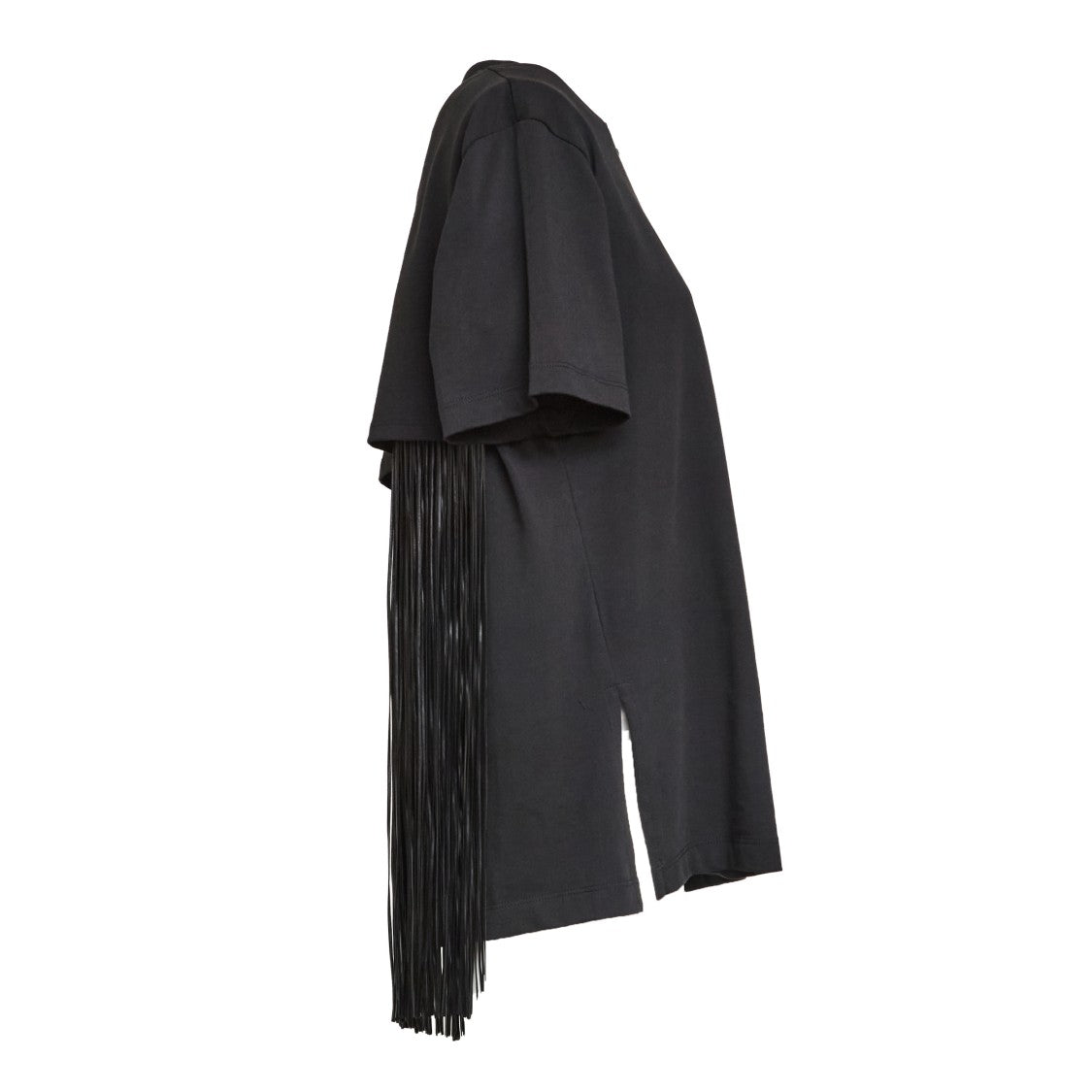 Sportmax Fringe-Back Top In Coated Jersey Design