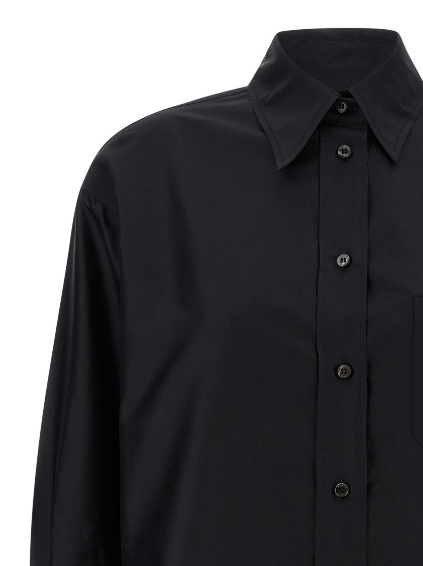 Alberto Biani Fluid Silk Shirt With Asymmetrical Hem
