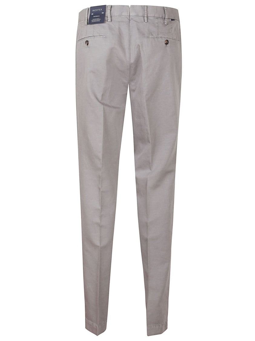 Incotex Straight-Leg Tailored Pants With Subtle Pleats