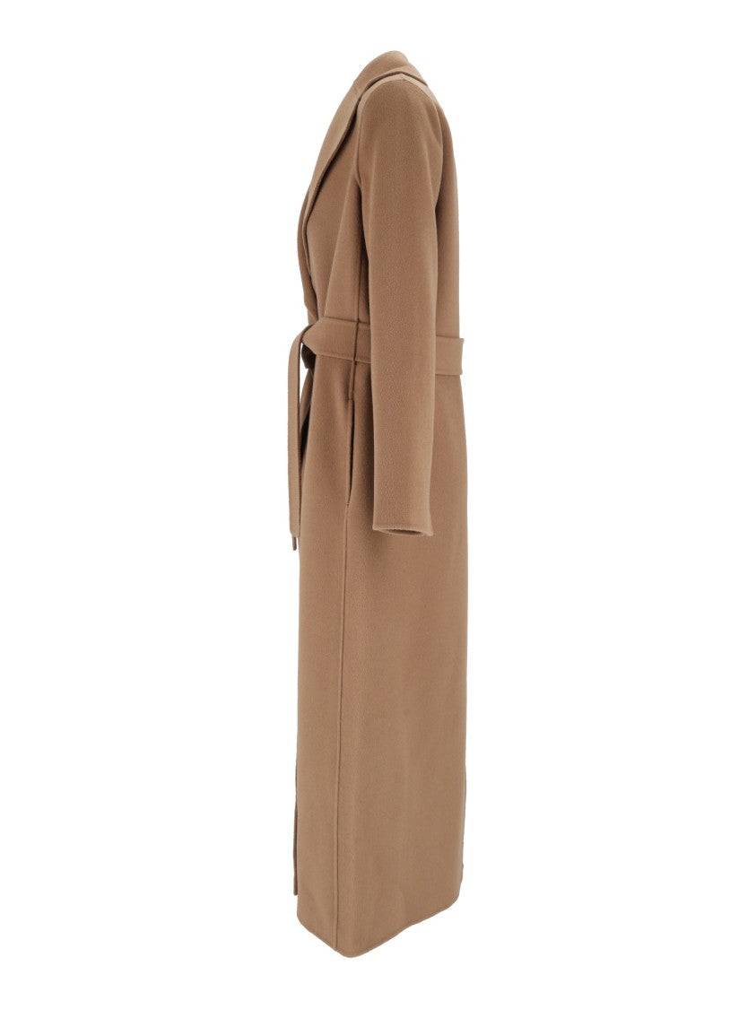 Max Mara Camel Poldo Belted Wrap Coat