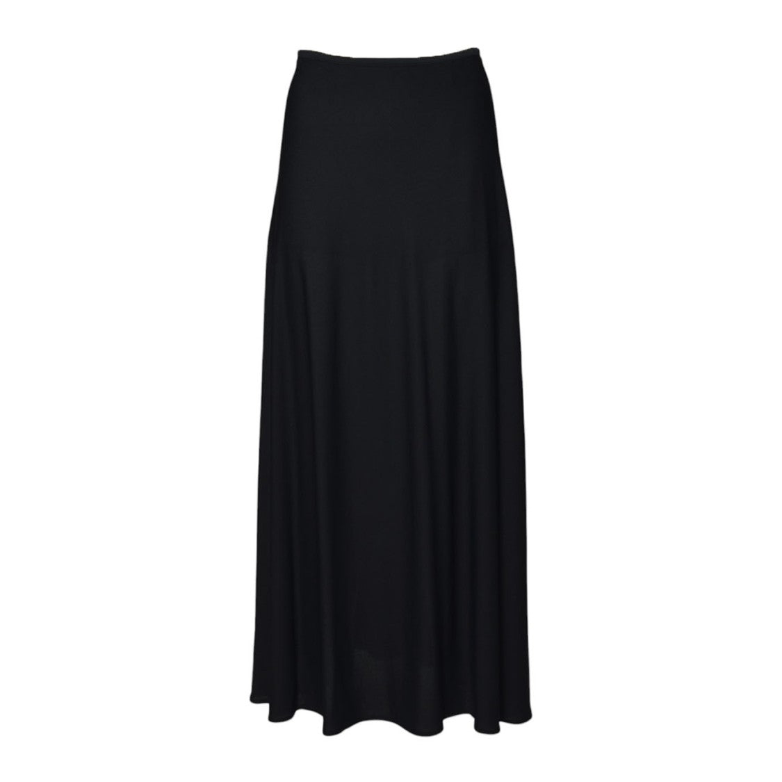 Jil Sander Black Fluid Viscose Crepe Midi Skirt