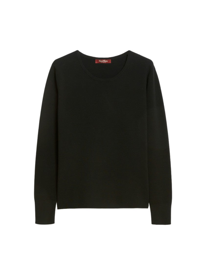 Max Mara Fitted Black Long-Sleeve Top