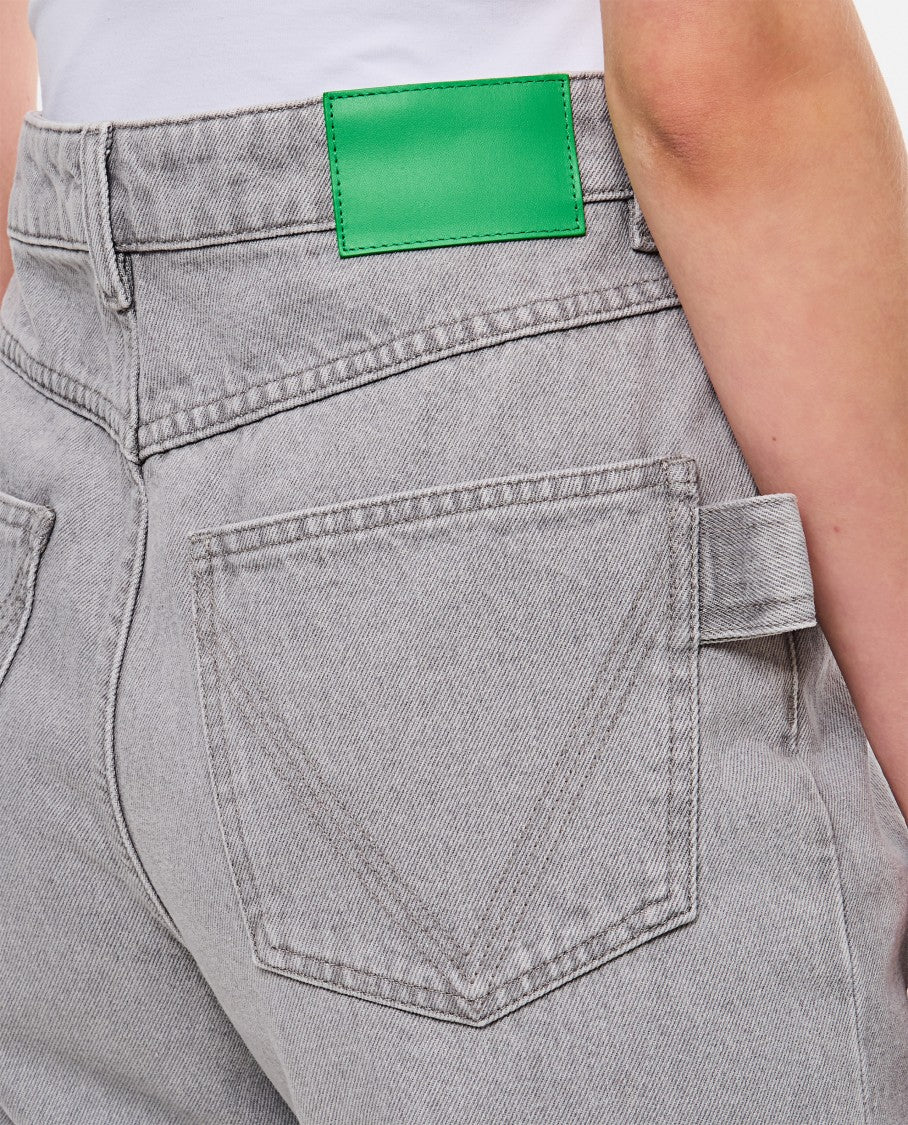 Bottega Veneta Light Grey Washed Flared Denim Pants