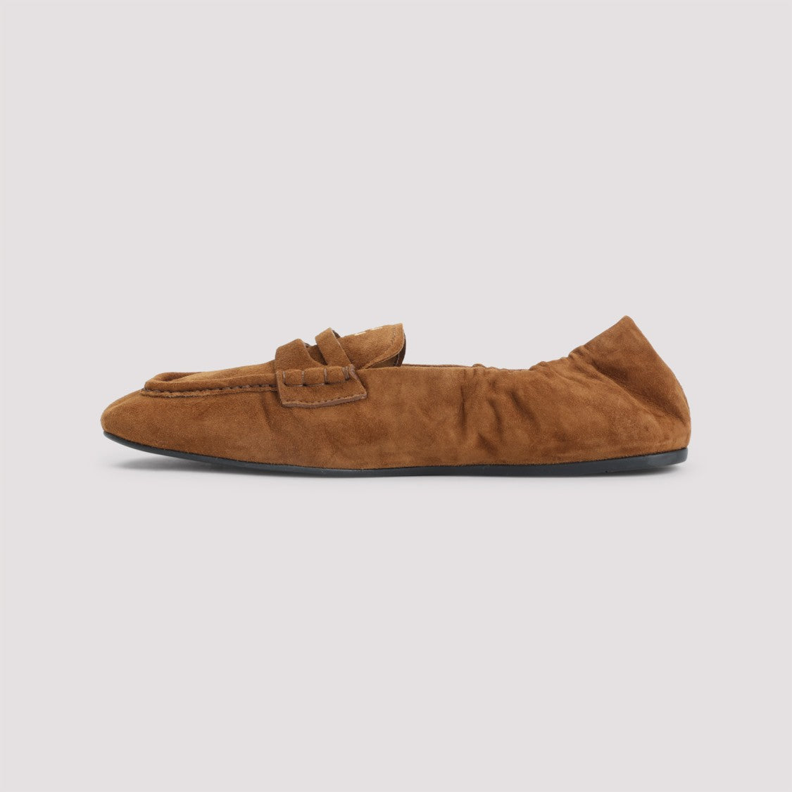 Miu Miu Brown Suede Lamb Leather Loafers