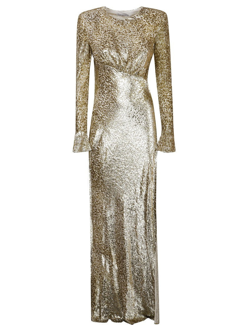 Self-Portrait Fitted Evening Dress With Dramatic Side Slit