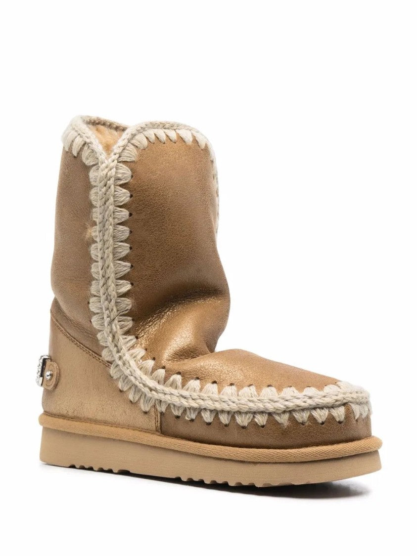 Mou Ankle Boots With Unique Stitched Detailing