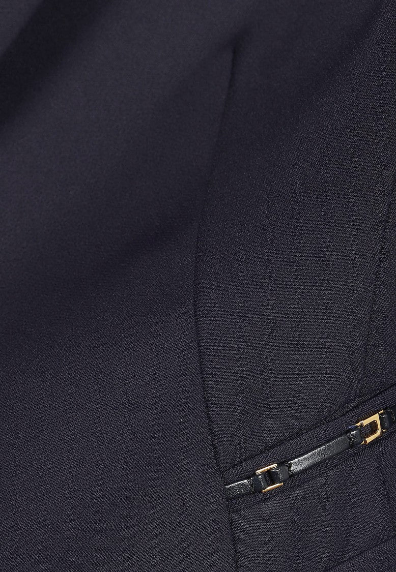 Elisabetta Franchi Slim-Fit Double-Stretch Crepe Horsebit Blazer