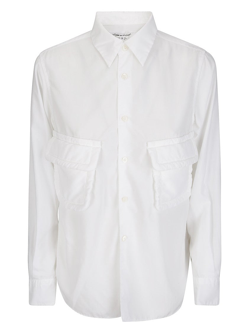 Comme Des Garçons Tailored Fit Blouse With Button-Down Front And Long Sleeves