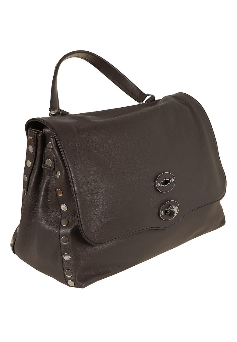 Zanellato Brown Postina Saeta Nappa Leather Shoulder Bag