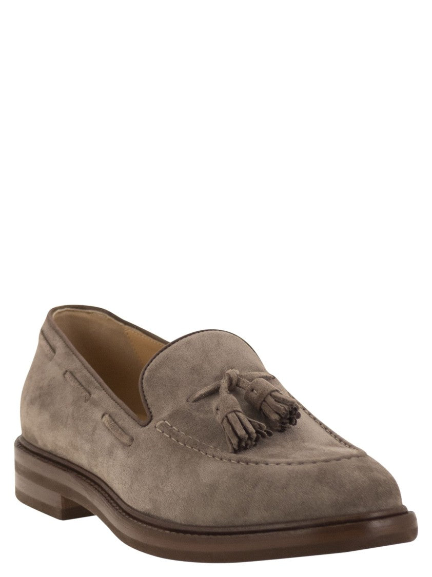 Brunello Cucinelli Suede Moccasins With Tassels