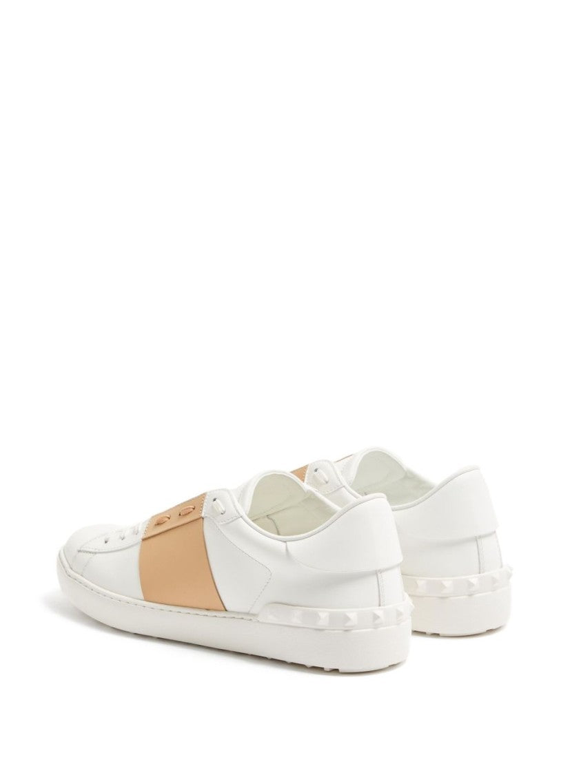 Valentino Garavani White Leather Flat Shoes